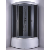 Душевая кабина Coliseum Симпл Т-80 80х80х215 см черная/тонированная 