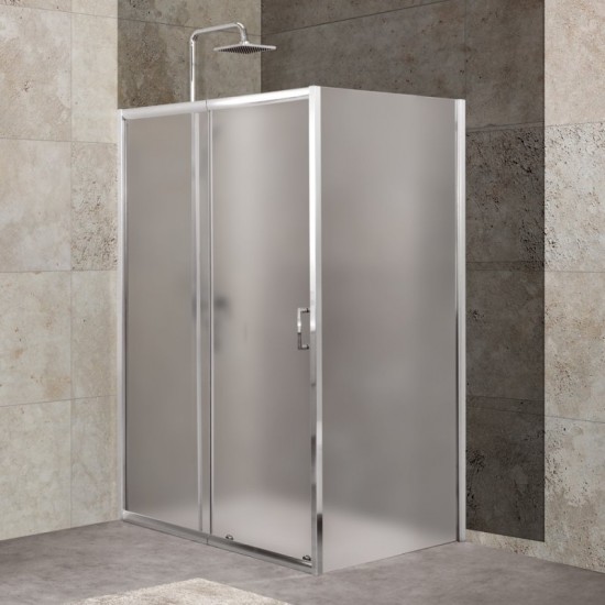 Душевой уголок Belbagno UNIQUE-AH-1-110/125-100-M-Cr 110x100x190 см стекло матовое