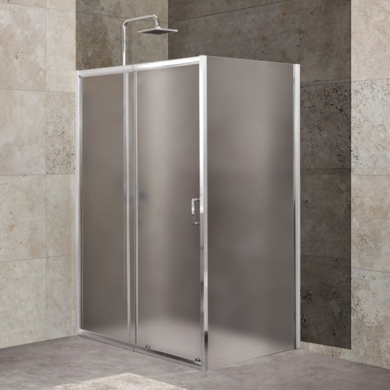 Душевой уголок Belbagno UNIQUE-AH-1-100/115-90-P-Cr 105x90x190 см стекло рифленое