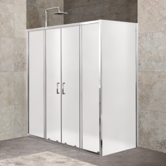 Душевой уголок Belbagno UNIQUE-AH-21-170/200-100-M-Cr 170x100x190 см стекло матовое