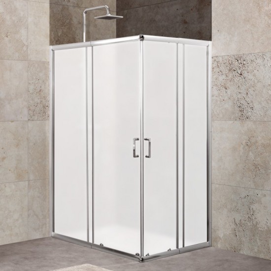 Душевой уголок Belbagno UNIQUE-AH-2-100/115-75/90-M-Cr 100x75x190 см стекло матовое