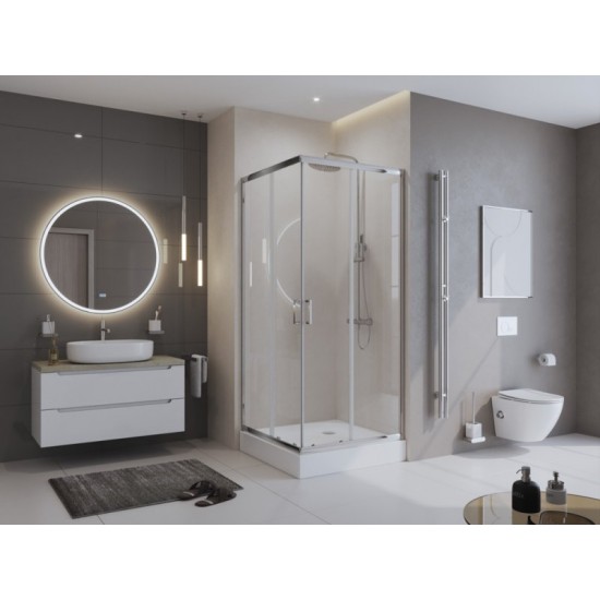 Душевой уголок Belbagno UNO-195-A-2-85-C-Cr 85х85 см стекла прозрачные