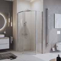 Душевой уголок Belbagno UNO-195-PH-1-100/80-C-Cr 100х80 см стекла прозрачные