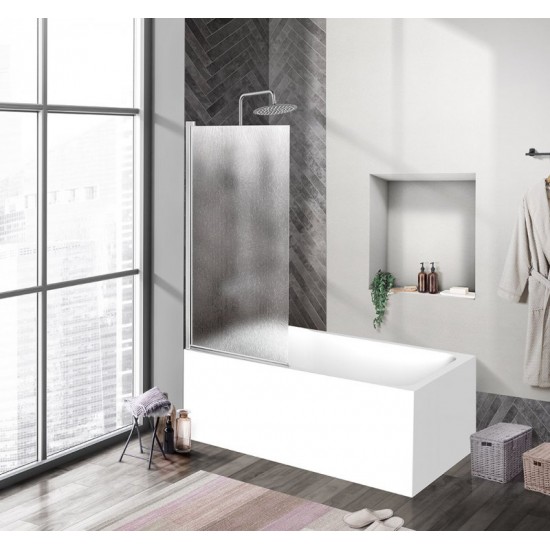 Шторка на ванну Belbagno UNO-V-1-85/150-P-Cr  85х150 см стекло матовое