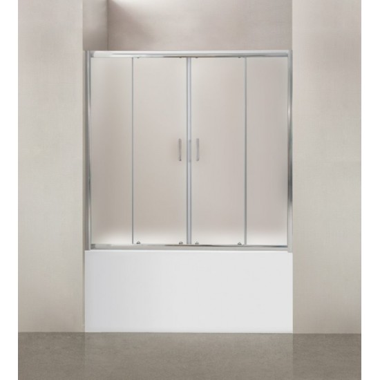 Шторка на ванну Belbagno UNO-VF-2-170/145-P-Cr 170х145 см