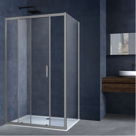 Душевой уголок Vincea Alpha VSR-3AL8012CLGM 120х80 см вороненая сталь