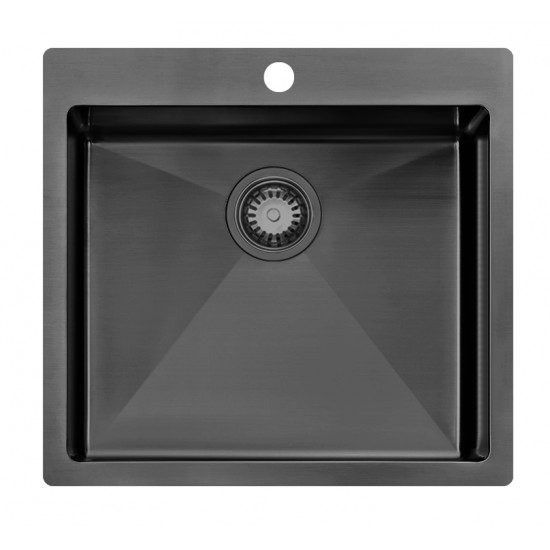 Кухонная мойка ZRN 5055 Nano PVD Gunblack 3 мм